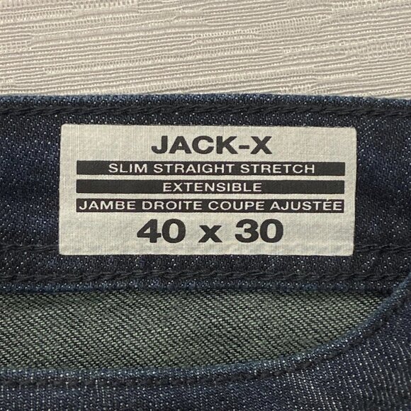 Buffalo David Bitton Jack-X Jeans Mens 40 x 30 Slim Fit Straight Dark Wash Denim - Picture 10 of 10